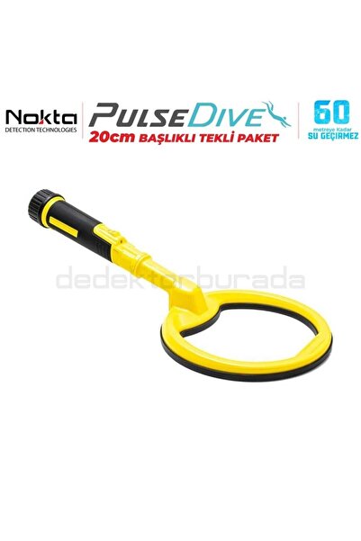 Dedektör Burada PulseDive Scuba Dedektörü - Tekli 20cm - Sarı