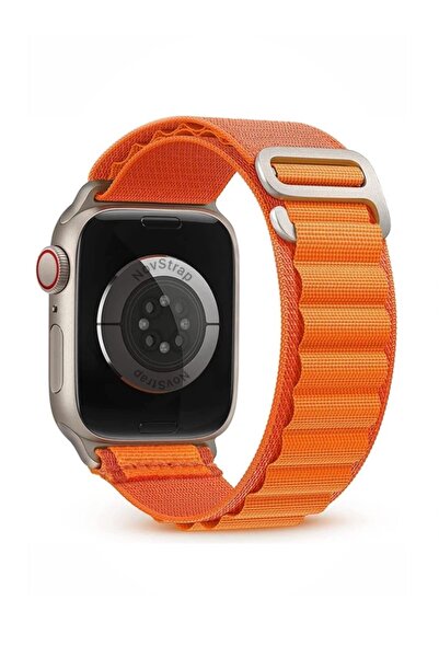 PREPARE Kordon 42-44-45-49 mm Uyumlu Metal Tokalı Metal Soketli Bez Akıllı Saat Kordonu