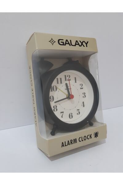 renkli çiçekler Alarmlı Masa Saati Siyah Renk Masa Saat