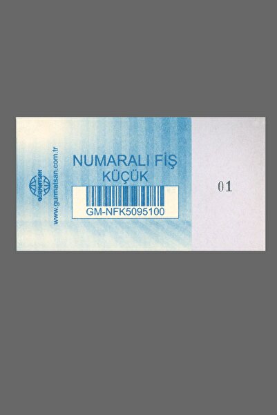 Gürmatsan Matbaa Kırtasiye ve Ofis Küçük Numaralı Fiş 36 Adet (3 Düzine)
