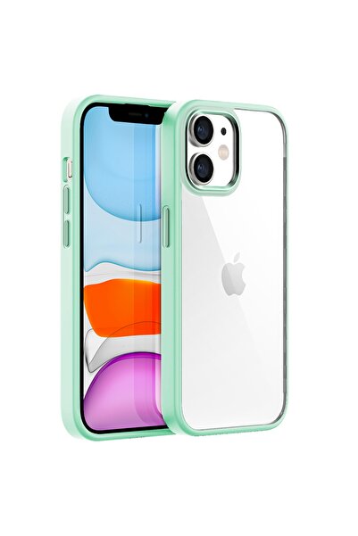 Buff iPhone 11 Uyumlu  New Air Bumper Kılıf Light Green