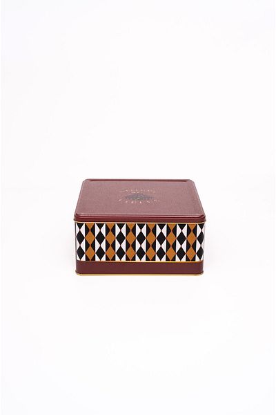 EVLE Er029-t8 Circus Patterned Square Metal Storage Container 24x24 Cm