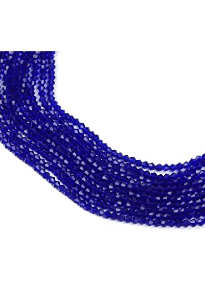 yfhobi 1 DİZİ (40 cm- 90-95 Adet) - 4 mm PİRAMİT KRİSTAL CAM BONCUK, PARLAMEN...