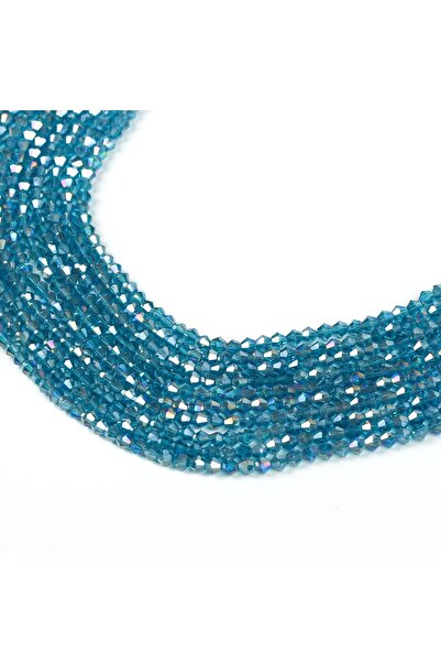 yfhobi 1 DİZİ (40 cm- 90-95 Adet)- 4 mm PİRAMİT KRİSTAL CAM BONCUK, ŞEFFAF JA...