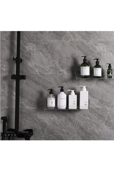 TUVA REKLAM Renk Seçenekli Pleksi Duvar Rafı ( 2'li Paket / 50 cm x 10 cm )