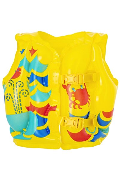 Telvesse 3-6 Yaş Çocuk Yüzme Yeleği Swimvest Şişme Yüzücü Havuz Yelek Can Yeleği Sarı 41x30 cm