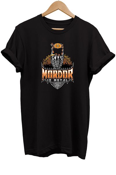 remonz Μπλουζάκι με στάμπα Mordor της σειράς Lord of the Rings 100% βαμβακερό μεγάλο μέγεθος
