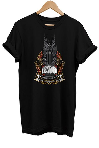 remonz Μπλουζάκι με στάμπα Isengard της σειράς Lord of the Rings 100% βαμβακερό μεγάλο μέγεθος