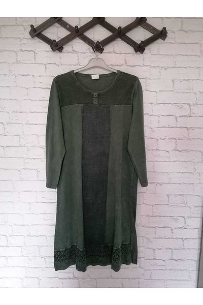 anne moda ankara Καλοκαιρινό φόρεμα 100% βαμβακερό μακρυμάνικο κάτω από το γόνατο