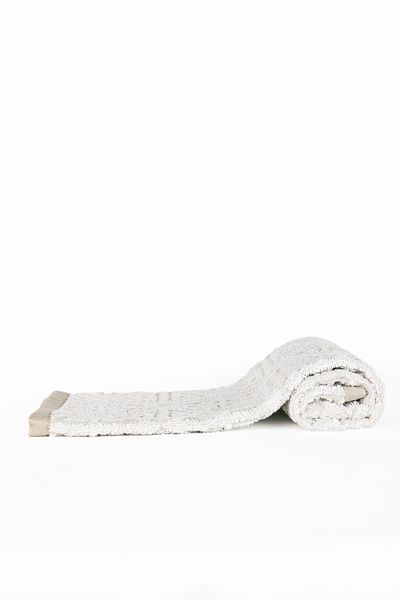 Taka Fabrics Wave Mixed Patterned 100% Cotton Hand and Face Guest Towel, size 70x40 cm, White-Grey