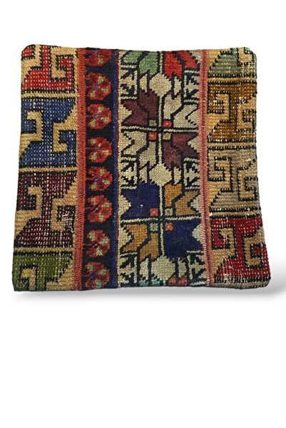 Ottoman Pouffe - Açılış Özel Fiyat Art Deco Bohem Halı El Dokuması Vintage Kı...