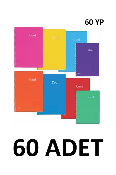 KESKİN COLOR 60 de bucăți A4 Cool Spiral 60 de coli caiet cu rigle
