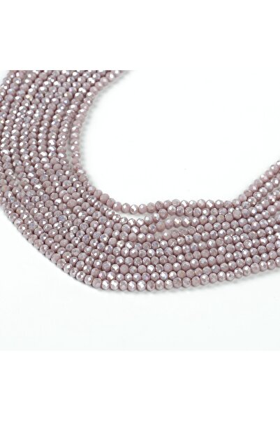 yfhobi 1 DİZİ (40 cm - 130 Adet)- 4 mm YASSI KRİSTAL CAM BONCUK, MAT JANJANLI...