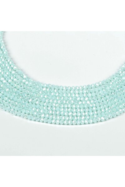 yfhobi 1 DİZİ (40 cm - 130 Adet)- 4 mm YASSI KRİSTAL CAM BONCUK, MAT JANJANLI...