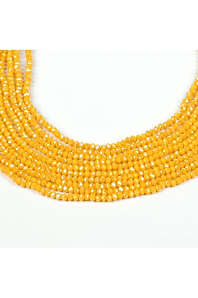 yfhobi 1 DİZİ (40 cm - 130 Adet)- 4 mm YASSI KRİSTAL CAM BONCUK, MAT JANJANLI...