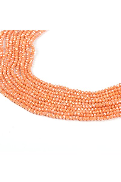 yfhobi 1 DİZİ (40 cm - 130 Adet)- 4 mm YASSI KRİSTAL CAM BONCUK, MAT JANJANLI...