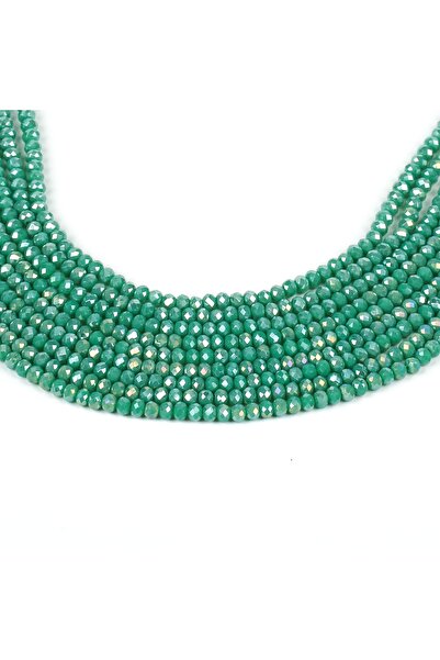 yfhobi 1 DİZİ (40 cm - 130 Adet) - 4 mm YASSI KRİSTAL CAM BONCUK, MAT JANJANL...