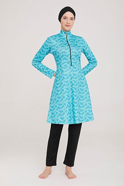 Remsa Mayo Lycra Full Covered Hijab Μαγιό Take 9010 Μαύρο μαγιό Remsa