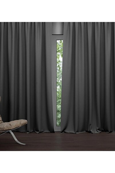 Selerteks Home Antrasit Blackout Güneş Geçirmez Karartma Fon Perde
