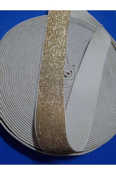 İMREN AKSESUAR 2.5 CM YELLOW SILVERY POWERED SUPER RUBBER 1 PACK 3 METERS