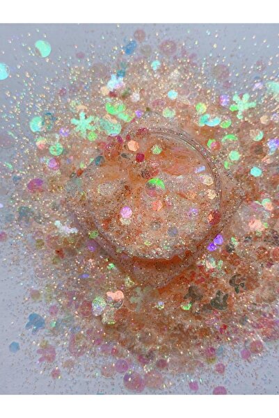 Sirius Hobi Epoksi Reçine Magic Box Neon Orange Tırnak Makyaj Chunky Glitter ...