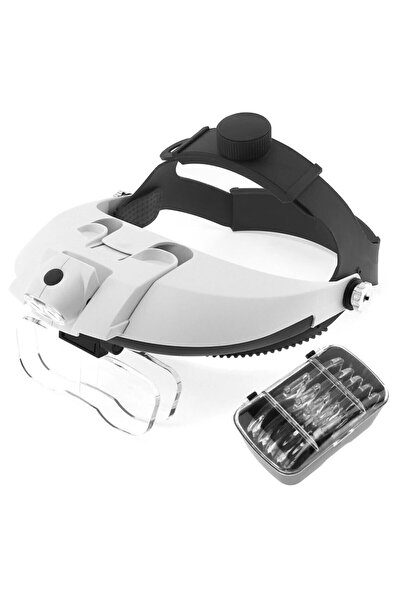 Nikula عدسة مكبرة مضيئة من نوع الرأس مزودة بـ 5 عدسات N:mg81001-h