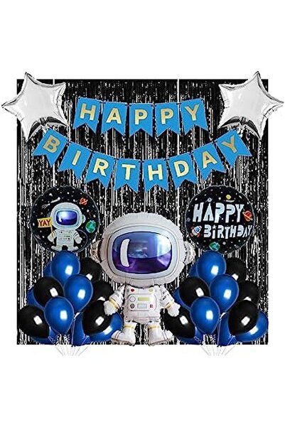 DÜVENCİ TİCARET مجموعة بالونات عيد ميلاد فاخرة تحت عنوان الفضاء من çıtıpitıstore