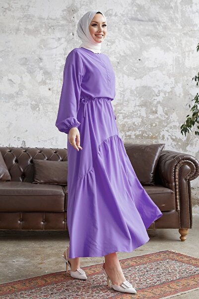 InStyle Merya Tunnel Belted Soft Ayrobin Dress - Lilac
