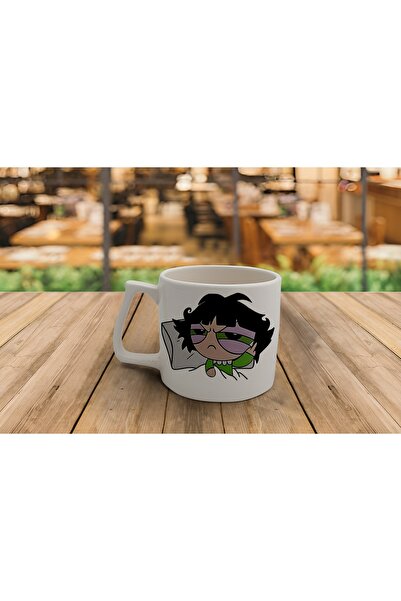 GünayStore كوب سيراميك مطبوع عليه شخصية PowerPuff GIRLS BUTTERCUP