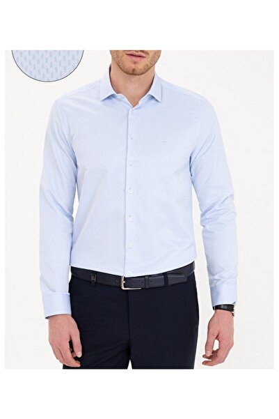 Pierre Cardin Cămașă SLIM FIT ALBASTRU DESCHIS PİERRE CARDİN