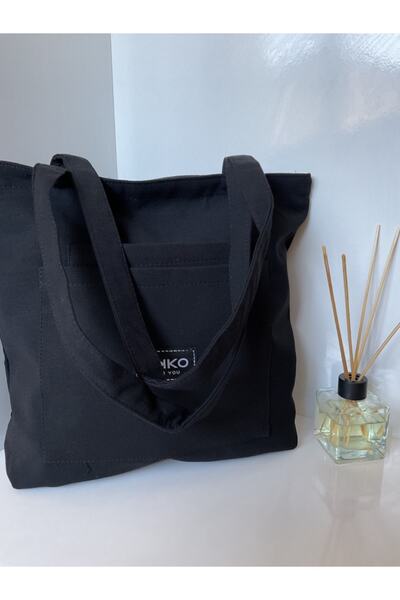 OKKO Geniş hacimli fermuarlı Bez İş Okul günlük kol çantası
