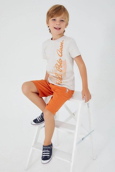 U.S. Polo Assn. Base. Polo Assn 1357 Picture Signature Detail Boy Bermuda Suit
