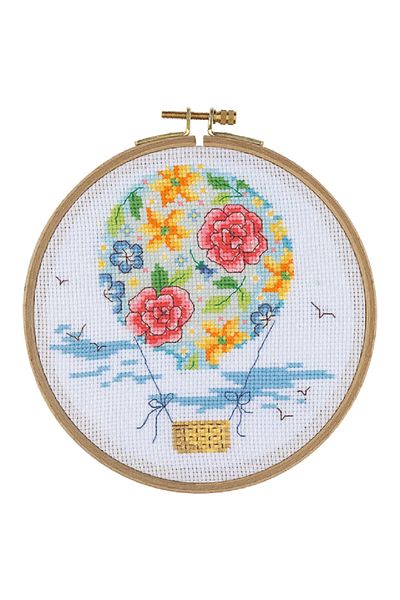 LİLYHOBBYLAND Cross Stitch Wooden Pulley Kit 15.5 cm