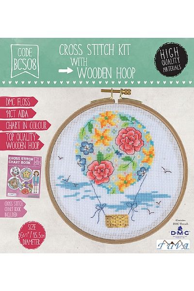 LİLYHOBBYLAND Cross Stitch Wooden Pulley Kit 15.5 cm
