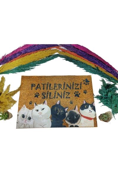 YUKES Baskılı Kapı Önü Paspası Dekoratif Çok Amaçlı İç Ve Dış Kapı Paspası To...