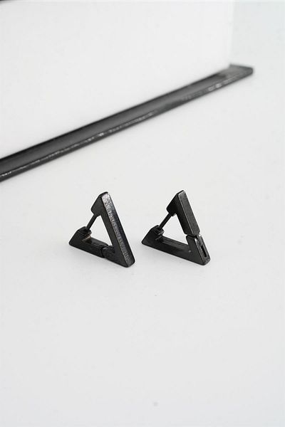 By Zeyna Aksesuar Unisex 316 L Stainless Steel 1.5 cm Triangle Model Earring