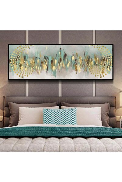 Markazip Siyah Metal Çerçeveli Kanvas Tablo 50x120cm Kod: TLH88-K