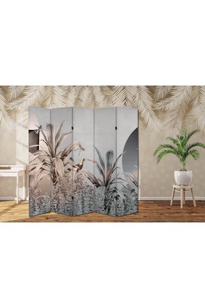 dbsanat Çiçekler Temalı Özel Tasarım Paravan Room Divider 180 x 200 cm