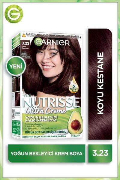 Garnier Nutrisse Ultra Krem Saç Boyası 3.23 KOYU KESTANE