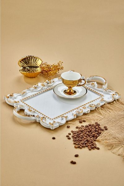 ŞURA MUTFAK Seranat coffee presentation tray (2 Pieces)