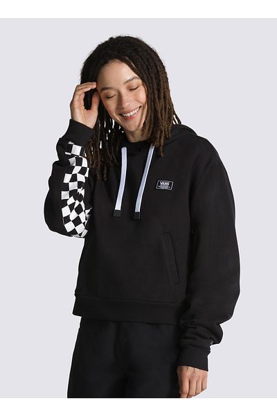 Vans Women's Round Neck Black Sweatshirt VN00045DBLK1 BOOM BOOM CHECK IT