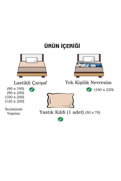 LIV CALISTA 100x200 Lastikli Çarşaflı Düz Renk Nevresim Takımı Tek Kişilik Gri