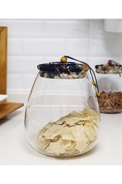 ACAR Navy Blue 1350ml Colored Glass Jar