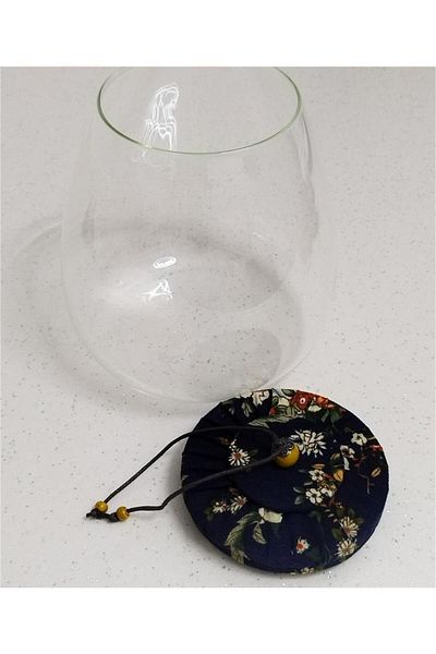 ACAR Navy Blue 1350ml Colored Glass Jar