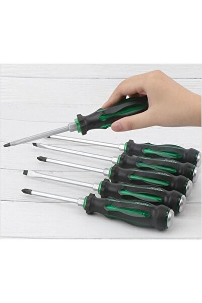 Hesaplı Hırdavat 6 Parça Darbeli Tornavida Takımı Seti S2 Alaşımlı Çelik