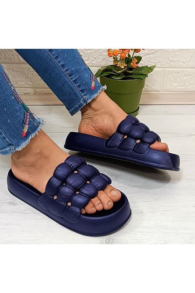 Sonimix 0127 Navy Blue Lightweight Comfortable Daily Pool Beach Women's Slippers