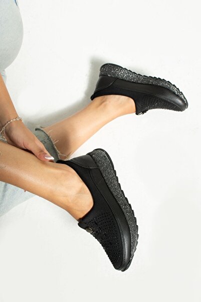 galya shoes Жіночі чорні ортопедичні балетки з нековзною підошвою