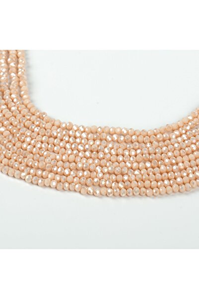 yfhobi 1 DİZİ (40 cm- 130 Adet)- 4 mm YASSI KRİSTAL CAM BONCUK, MAT JANJANLI ...