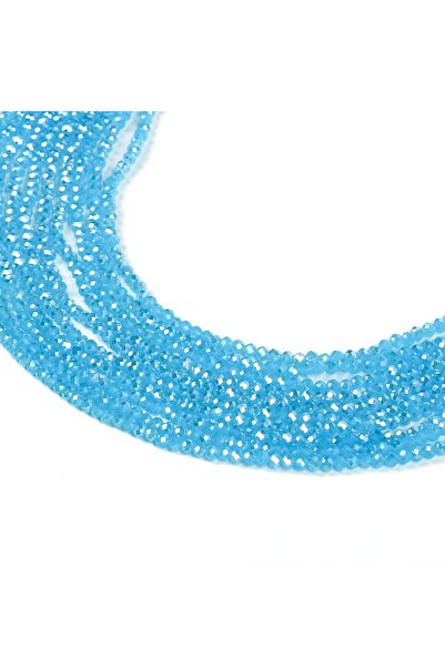 yfhobi 1 DİZİ (40 cm - 130 Adet)- 4 mm YASSI KRİSTAL CAM BONCUK, MAT JANJANLI...