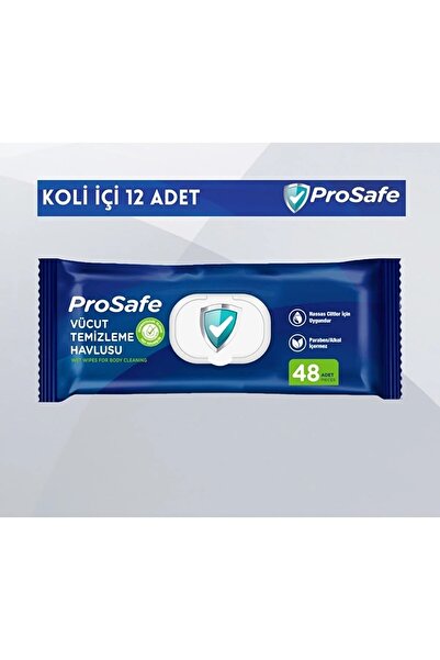 PROSAFE Yetişkin Vücut Temizleme Mendili, Vücut Temizleme Havlusu